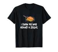 I Know My Way Around A Skillet Funny Cheese Lovers Maglietta