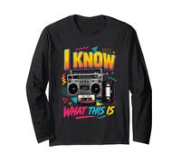 I Know What This Is Retro 80's Throwback Party Divertente Maglia a Manica