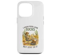 I Know Your Lane Sucks But Stay In It Funny Skeleton Western Custodia per iPhone 13 Pro
