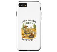 I Know Your Lane Sucks But Stay In It Funny Skeleton Western Custodia per iPhone SE (2020) / 7/8