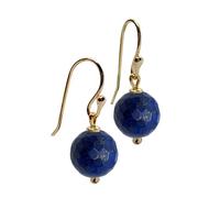 I.L.U.S Orecchini con pietre preziose, in argento, da appendere, in pietra naturale, con ciondolo a forma di sfere di cristallo, da donna, per adolescenti, idea regalo