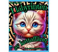 I labyrinten av kattaffärer Kattmålarbok med labyrinter: labyrinter bok för barn
