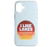 I LAGHI perché le spiagge sono salate Funny Beach Meme Custodia per iPhone 16 Plus
