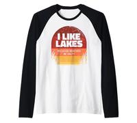 I Laghi perché Le spiagge Sono salate Funny Beach Meme Maglia con Maniche Raglan