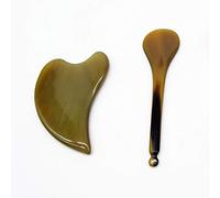 i-lan Set di 2 massaggiatori, set di strumenti per corno gua sha, massaggio sc, tavola Gua Sha per corpo, viso, piede, mani, schiena, collo e rilascio (triangolo, una parola)