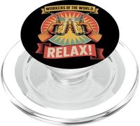 I lavoratori del mondo si rilassano la Giornata del lavoro PopSockets PopGrip per MagSafe
