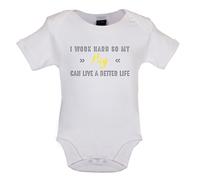 I Lavoro Rigido For My Carlino - Bambino T-Shirt / Body - Cucciolo Cane Love