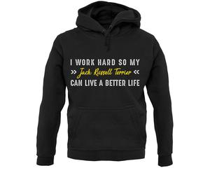 I Lavoro Rigido For My Jack Russell Terrier - Felpa con Cappuccio / - Cane -