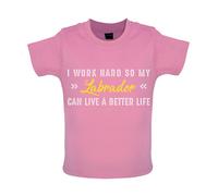 I Lavoro Rigido For My Labrador - Bambino T-Shirt / Body - Lab Cane Cucciolo