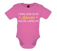I Lavoro Rigido For My Labrador - Bambino T-Shirt / Body - Lab Cane Cucciolo