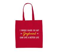 I Lavoro Rigido For My Levriero - Borsa Tote IN Tela - Cane Cani Puppy Love