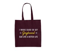 I Lavoro Rigido For My Levriero - Borsa Tote IN Tela - Cane Cani Puppy Love
