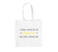 I Lavoro Rigido For My Levriero - Borsa Tote IN Tela - Cane Cani Puppy Love