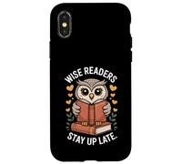 I lettori saggi restano svegli fino a tardi Owl Book Lovers Custodia per iPhone X/XS