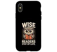 I lettori saggi restano svegli fino a tardi Owl Book Lovers Custodia per iPhone X/XS