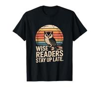 I Lettori saggi restano Svegli Fino a Tardi Owl Books Maglietta