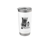 I libri dei bibliotecari sono il mio linguaggio d"amore Cat Reading A Bicchiere termico in acciaio inox doppia parete