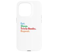 I libri di quiz Eat Sleep si ripetono per gli amanti dei libri a quiz Custodia per iPhone 15 Pro