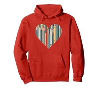 I Libri Sono Il Mio linguaggio d'Amore - Bookworm Gift Felpa con Cappuccio, Unisex per Adulti, Rosso, XXL