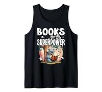 I LIBRI SONO IL MIO SUPERPOTERE topo di biblioteca leggere molta conoscenza affamata Canotta