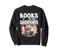 I LIBRI SONO IL MIO SUPERPOTERE topo di biblioteca leggere molta conoscenza affamata Felpa