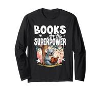 I LIBRI SONO IL MIO SUPERPOTERE topo di biblioteca leggere molta conoscenza affamata Maglia a Manica