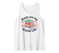 I Libri Sono la mia Vita Sociale Amante dei Libri Bibliofilo Retro Canotta