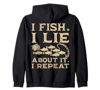I Lie About Fishing Pescatore Pescatore Pesce Hunter Felpa con Cappuccio