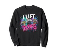 I Lift So I Can Carry More Books Funny Reader Bibliotecario Felpa