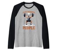 I Lift Weights So I Don't Hurt People Fitness Workout Maglia con Maniche Raglan