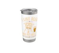 I Like Beer and Pitbulls and Maybe 3 People Retro Sunset Bicchiere termico in acciaio inox doppia parete