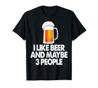 I Like Beer Button Up Mens Funny TShirts Beer Drinking Love Maglietta