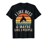 I Like Bees and Maybe 3 People Bee Honey Beekeeper Insect Maglietta