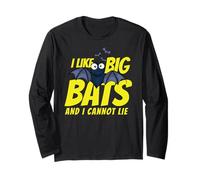 I Like Big Bats And I Cannot Lie Funny Bat Lovers Maglia a Manica