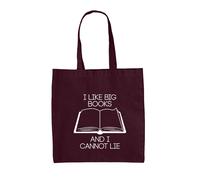 I Like Big Books And Cannot Lie - Borsa Tote IN Tela - Bookworm Bibliofilo Libro