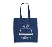 I Like Big Books And Cannot Lie - Borsa Tote IN Tela - Bookworm Bibliofilo Libro