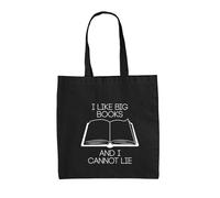 I Like Big Books And Cannot Lie - Borsa Tote IN Tela - Bookworm Bibliofilo Libro