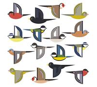 I Like Birds - Flock of Birds Flying Window Stickers - Set di 16 grandi adesivi decorativi in vetro statico
