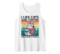 I Like Cats And Coffee And Maybe 3 People Graphic Canotta