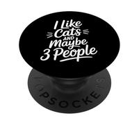 I Like Cats And Maybe 3 People PopSockets PopGrip Adesivo