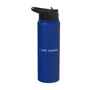 I Like Chaos - Minimalista Divertente Detto Caos Mess Lover Stainless Steel Insulated Water Bottle