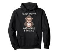 I Like Coffee And Maybe 3 People Felpa con Cappuccio