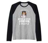 I Like Coffee My Bernese Mountain Dog Maybe 3 People Dogs Maglia con Maniche Raglan