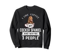I Like Coffee My Cocker Spaniel Dog Maybe 3 People Dogs Felpa