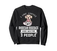 I Like Coffee My Dog Rhodesian Ridgeback & Maybe 3 People Felpa