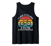 I Like Cycling And Maybe Like 3 People I Cyclist Biker Canotta