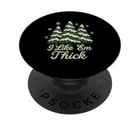 I Like 'Em Thick Funny Snow Covered Tree Winter Humor Design PopSockets PopGrip Adesivo