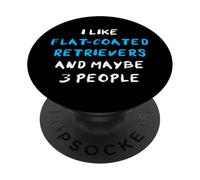 I Like Flat-Coated Retrievers And Maybe Three People PopSockets PopGrip Adesivo