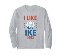 I Like Ike 1952 Campagna presidenziale retrò di Eisenhower Maglia a Manica