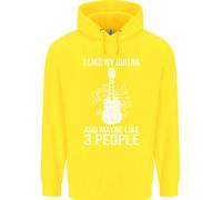 I Like il Mio Chitarra E 3 Persone Rock N Rotolo Bambini Felpa con Cappuccio